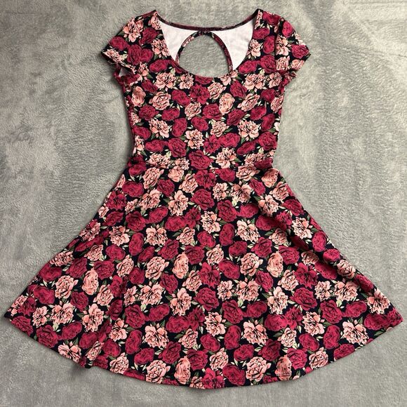 Charlotte Russe Womens Floral Rose Baby Doll Dress Sz. S Flowy Artsy Y2K Mini - Picture 2 of 13